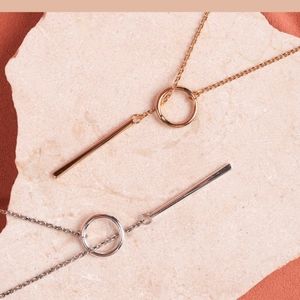 Nashelle Drop Lariat Necklace Gold BNIB Causebox